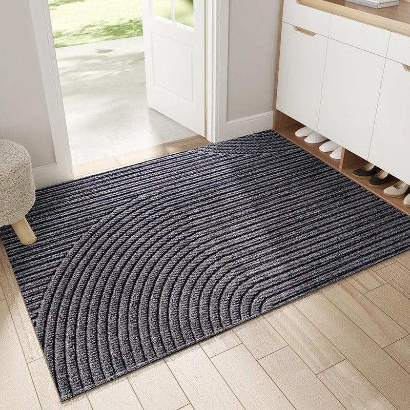 Non-Slip Outdoor Mat Rug with Ribbed Texture and Rubber Backing for Entryways - Image 11