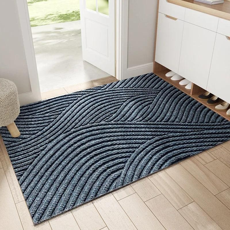 Non-Slip Outdoor Mat Rug with Ribbed Texture and Rubber Backing for Entryways - Image 13