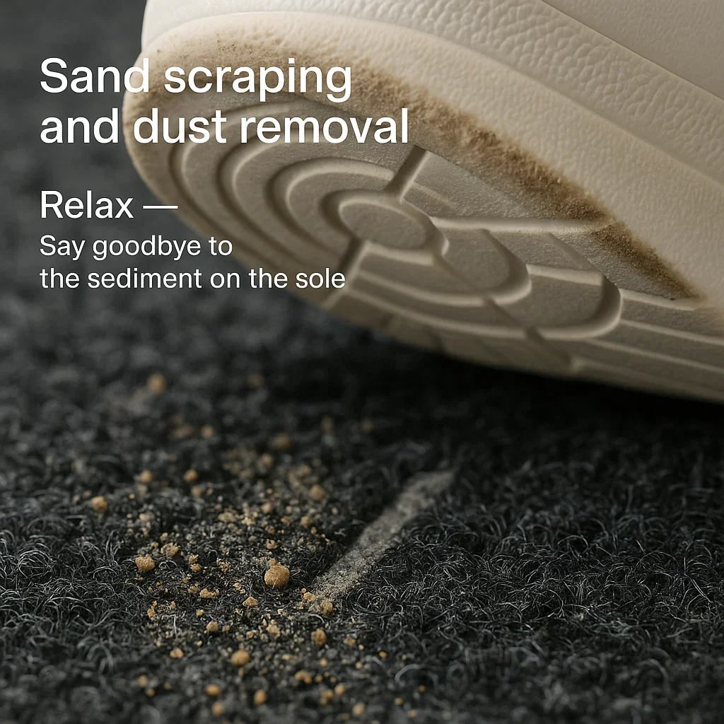 Non-Slip Outdoor Mat Rug with Ribbed Texture and Rubber Backing for Entryways - Image 4