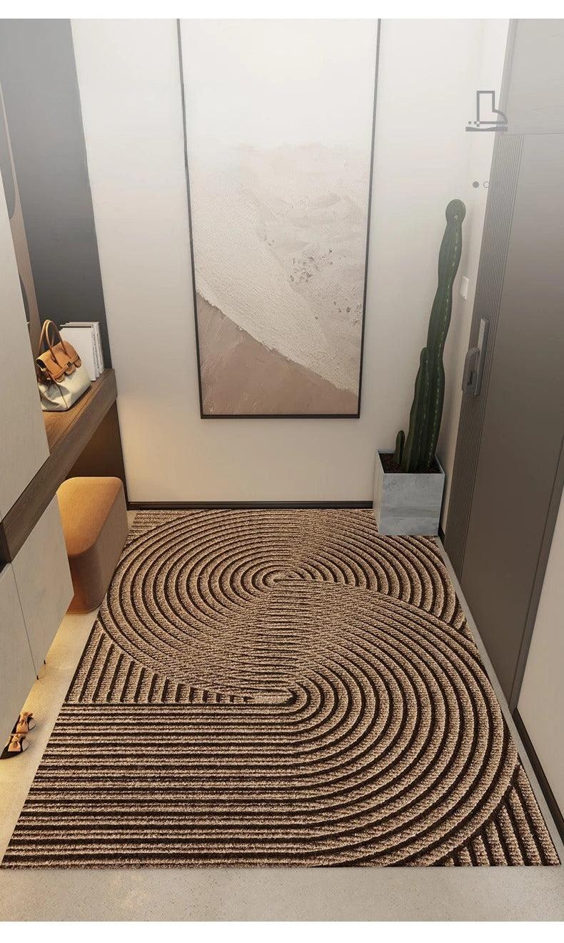 Non-Slip Outdoor Mat Rug with Ribbed Texture and Rubber Backing for Entryways - Image 5
