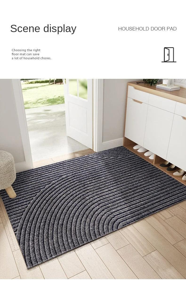 Non-Slip Outdoor Mat Rug with Ribbed Texture and Rubber Backing for Entryways - Image 8