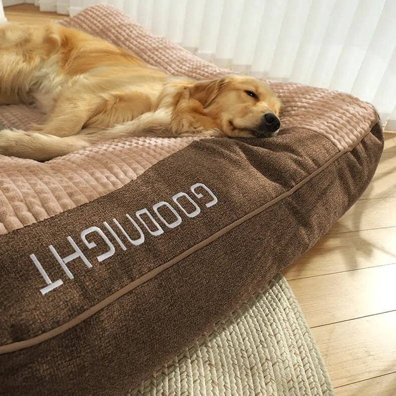 Orthopedic Dog Bed with Bolster Waffle Plush Top and Removable Machine Washable Cover - Image 6