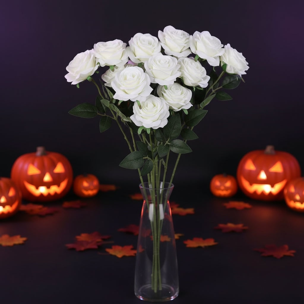 Outdoor Artificial Flowers Bouquet with Realistic Fabric Petals and Flexible Stems in Bulk - Image 4