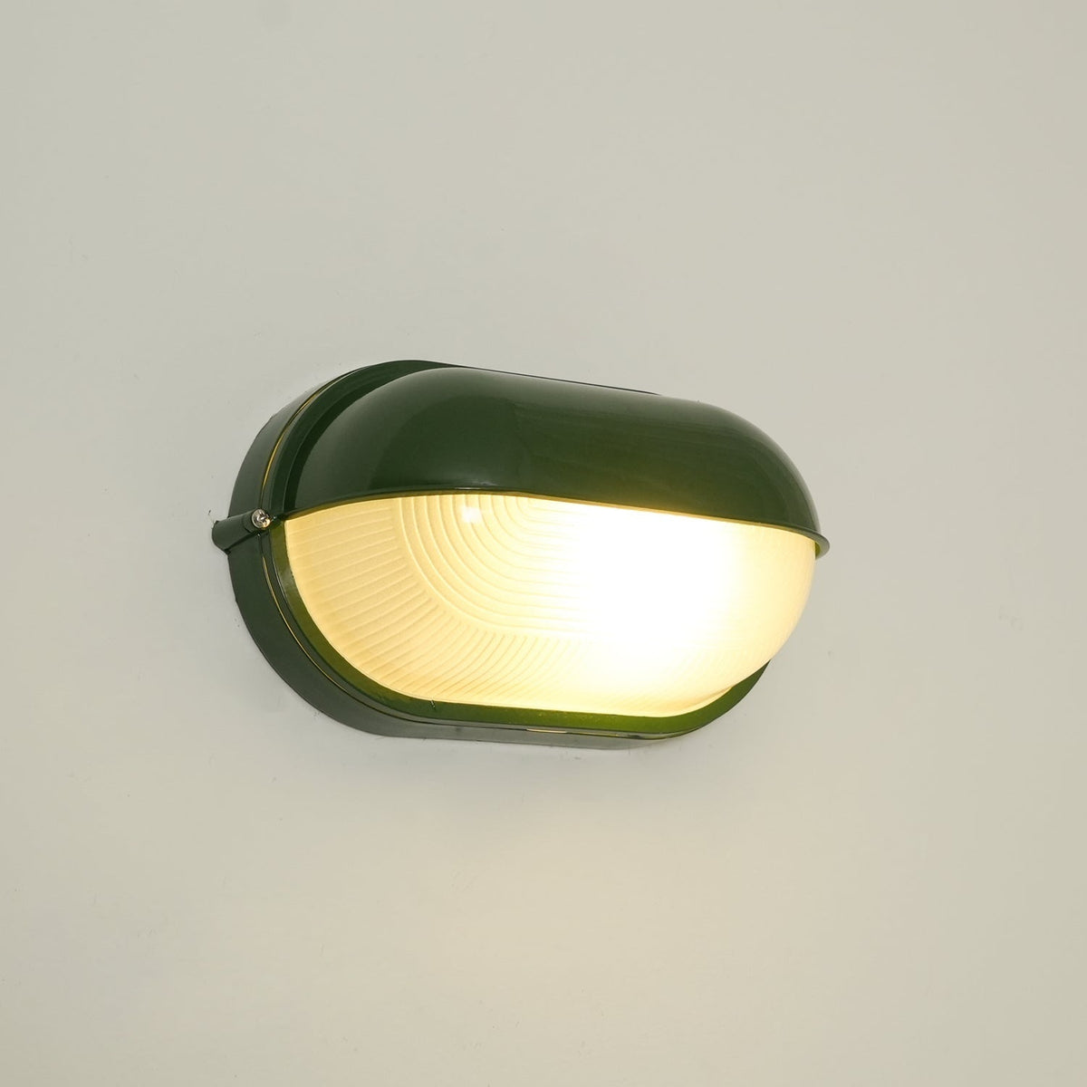 Outdoor Bulkhead Wall Light with Oval Design and Ribbed Glass Diffuser - Image 24