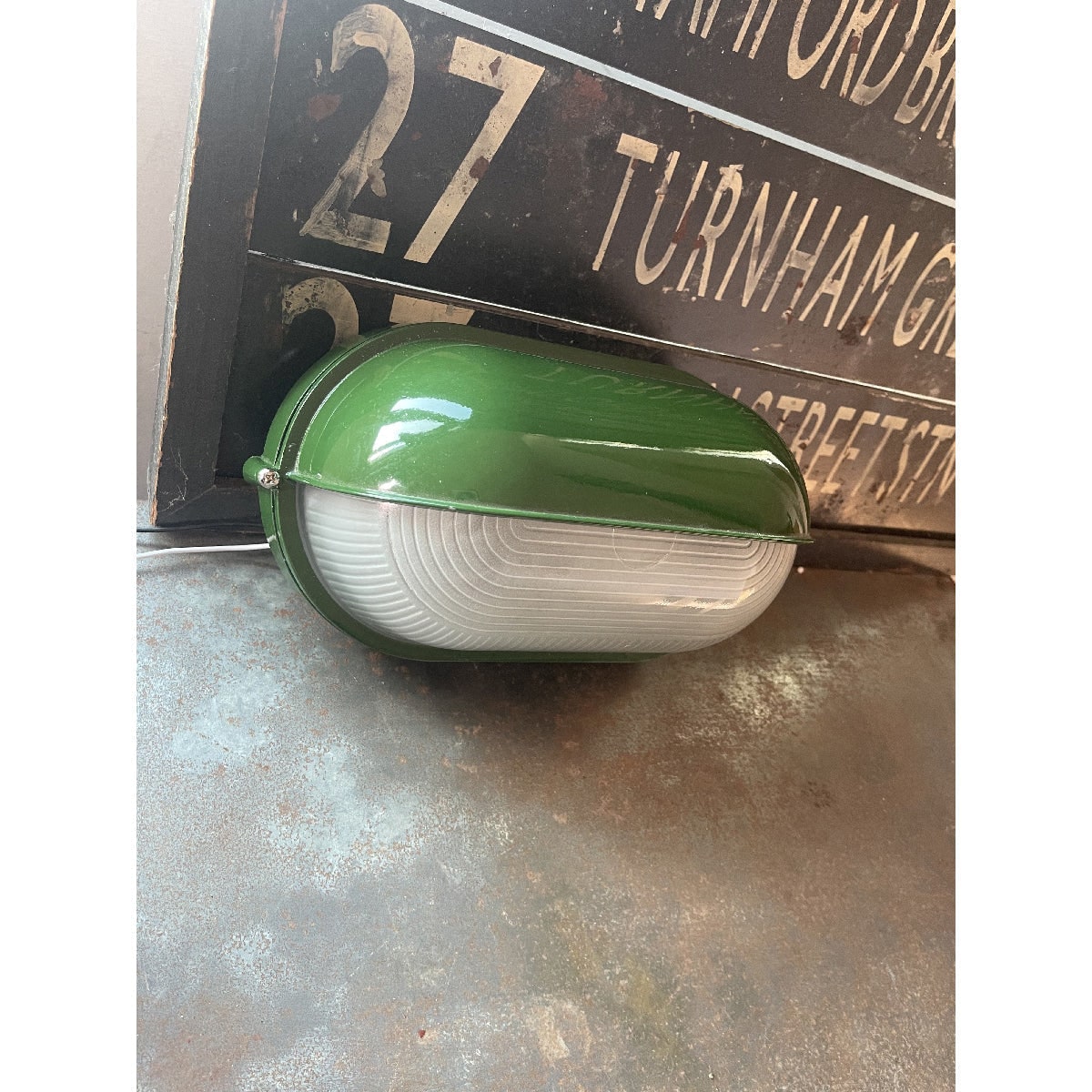 Outdoor Bulkhead Wall Light with Oval Design and Ribbed Glass Diffuser - Image 31
