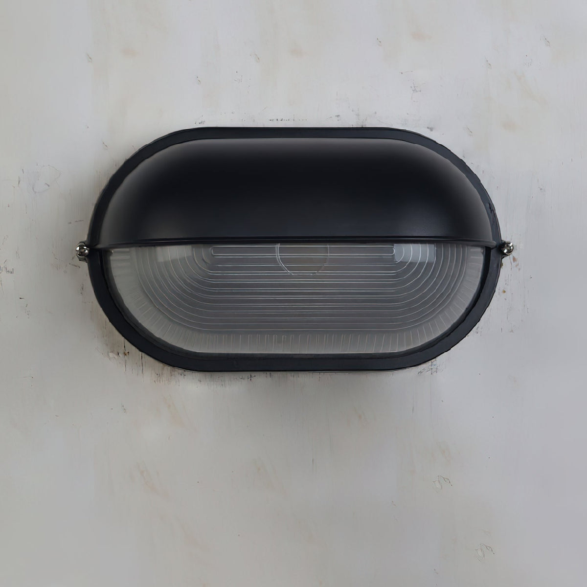 Outdoor Bulkhead Wall Light with Oval Design and Ribbed Glass Diffuser - Image 34