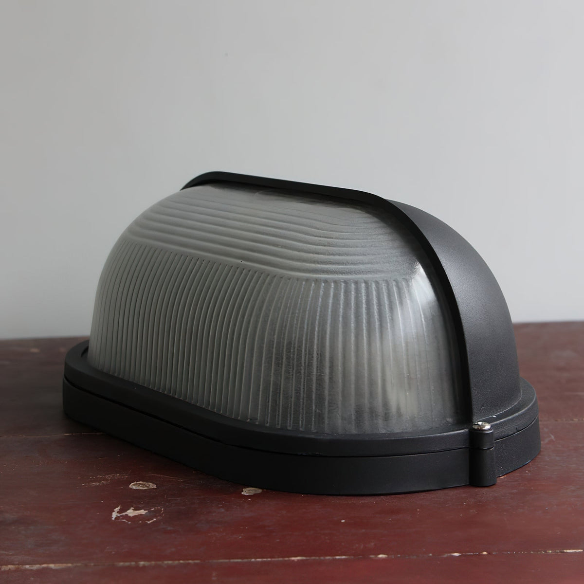 Outdoor Bulkhead Wall Light with Oval Design and Ribbed Glass Diffuser - Image 38