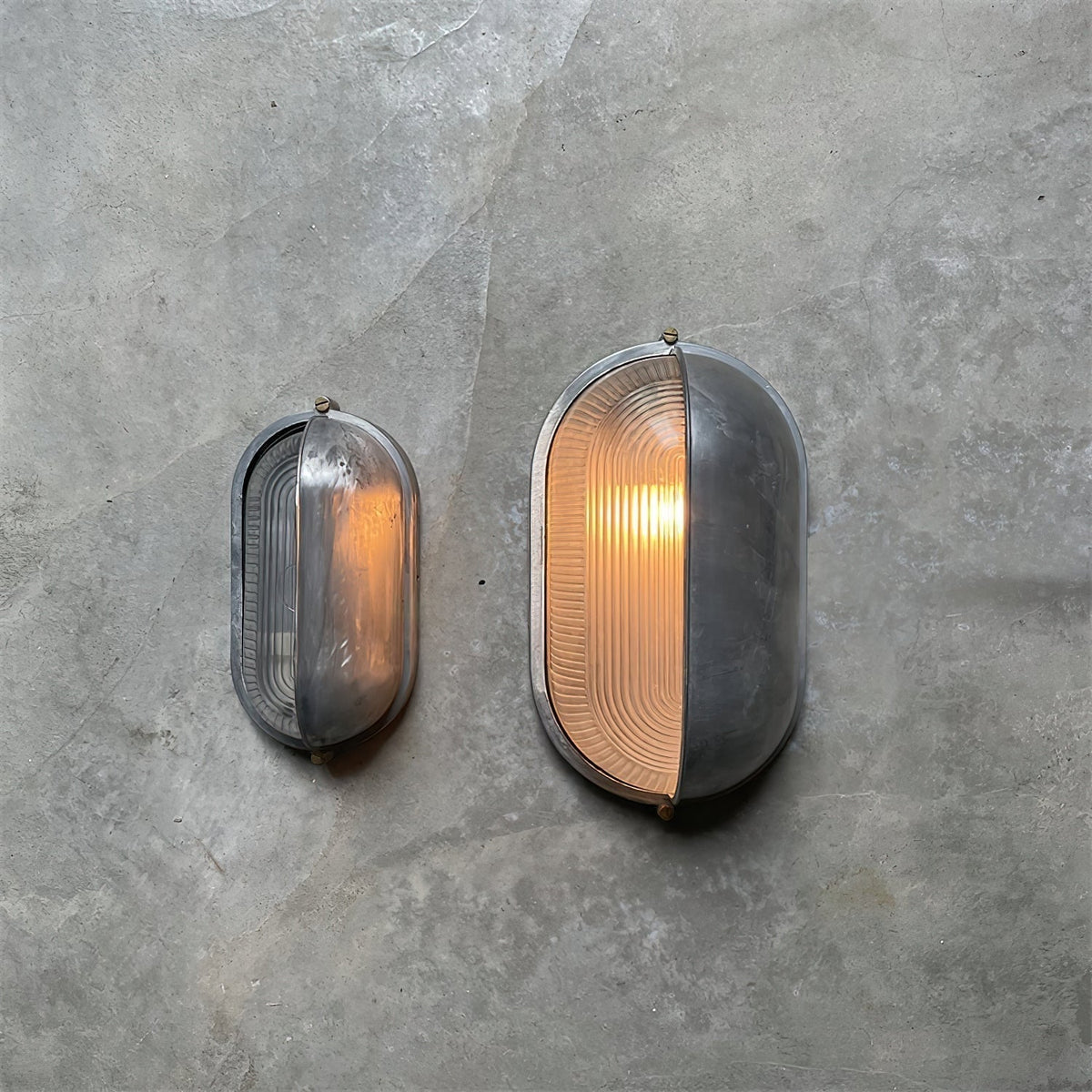 Outdoor Bulkhead Wall Light with Oval Design and Ribbed Glass Diffuser - Image 41