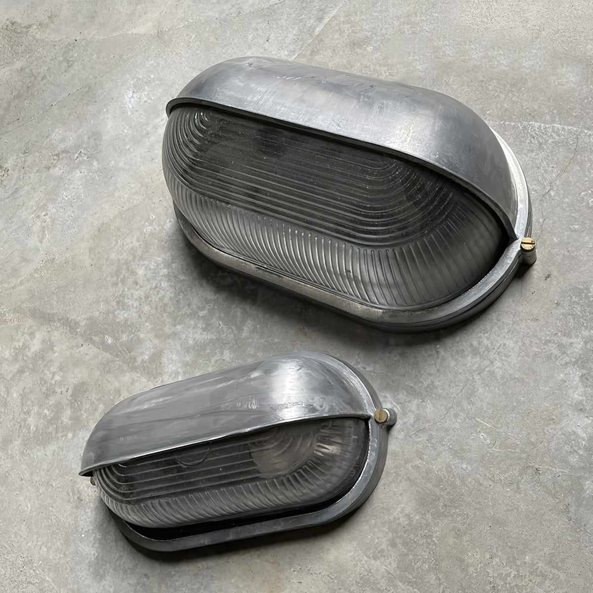 Outdoor Bulkhead Wall Light with Oval Design and Ribbed Glass Diffuser - Image 43