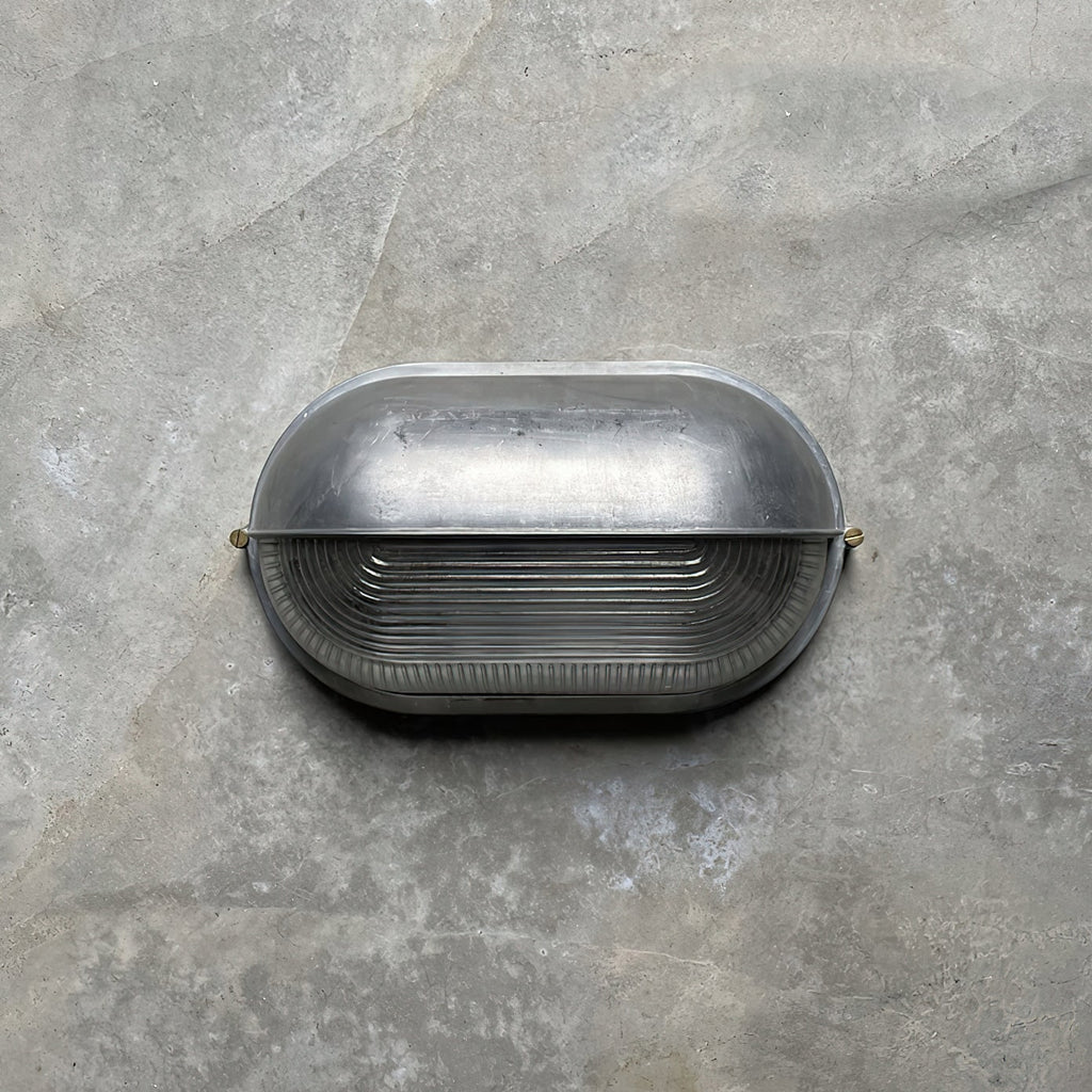 Outdoor Bulkhead Wall Light with Oval Design and Ribbed Glass Diffuser - Image 44