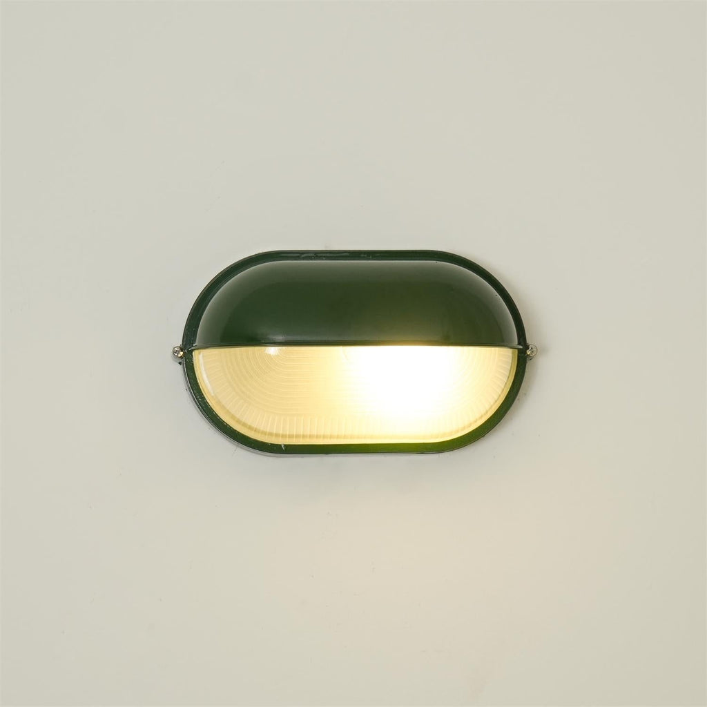 Outdoor Bulkhead Wall Light with Oval Design and Ribbed Glass Diffuser - Image 50