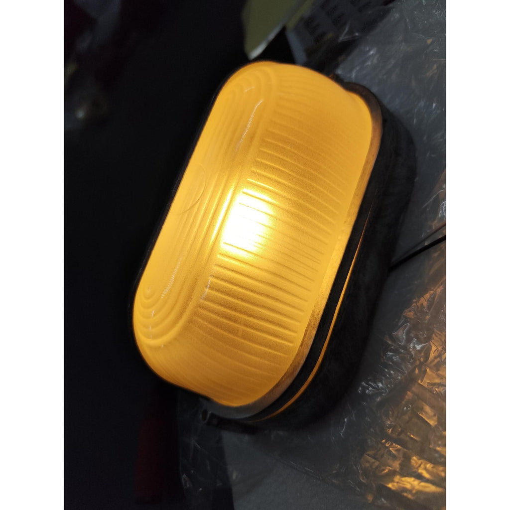 Outdoor Bulkhead Wall Light with Oval Design and Ribbed Glass Diffuser - Image 51