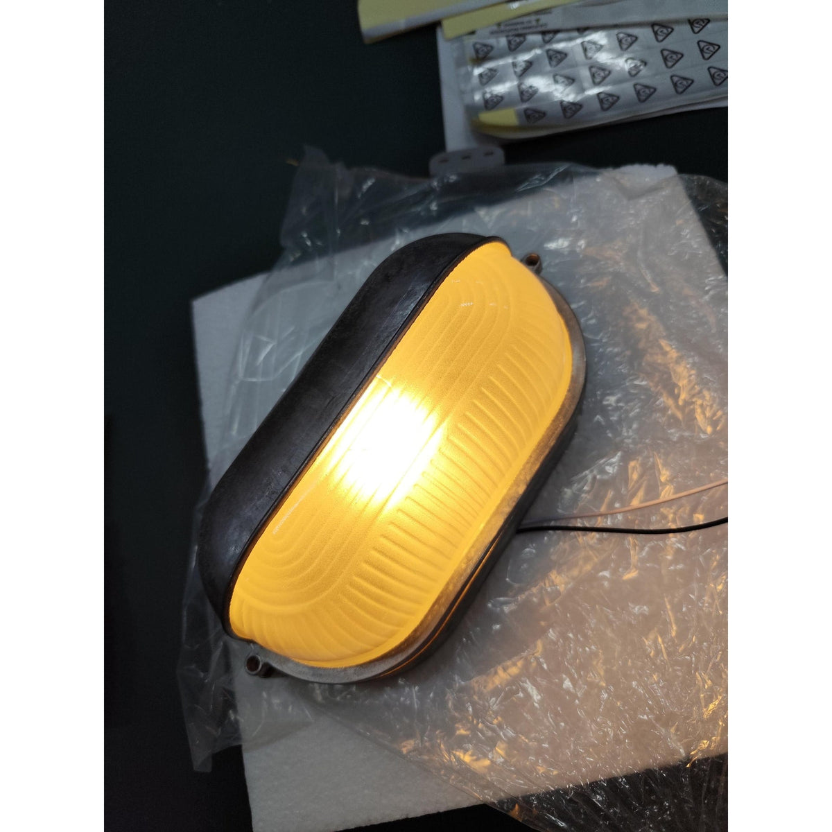 Outdoor Bulkhead Wall Light with Oval Design and Ribbed Glass Diffuser - Image 53