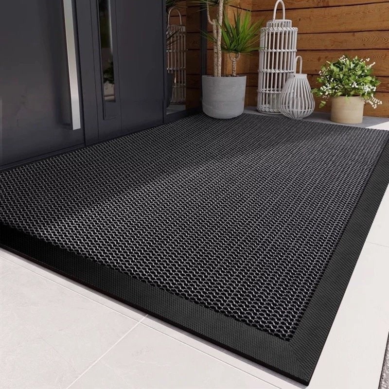 Outdoor Doormat with Heavy Duty Rubber Border and Non-Slip PVC Loop Surface - Image 2