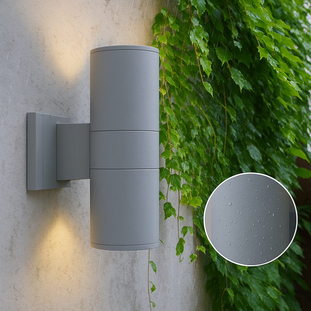 Outdoor Wall Light with Up and Down LED Illumination and Modern Sconce Design - Image 3