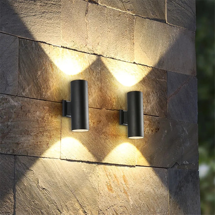 Outdoor Wall Light with Up and Down LED Illumination and Modern Sconce Design - Image 5