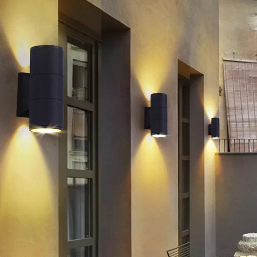 Outdoor Wall Light with Up and Down LED Illumination and Modern Sconce Design - Image 6