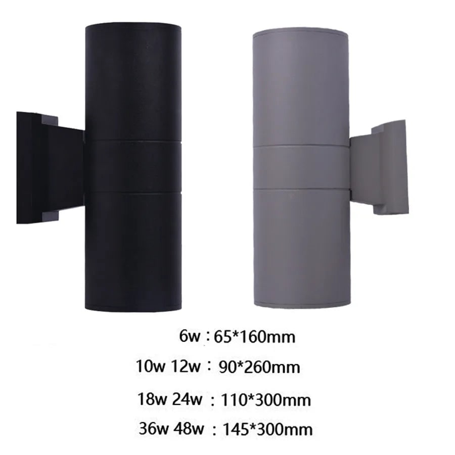 Outdoor Wall Light with Up and Down LED Illumination and Modern Sconce Design - Image 7