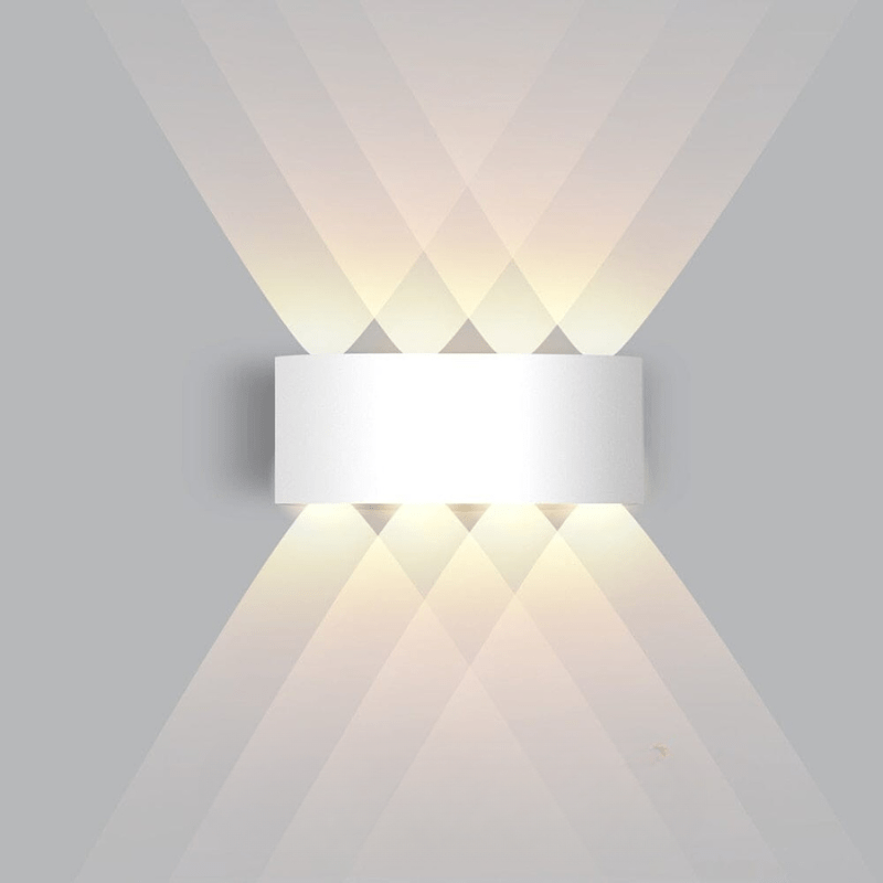 Outdoor Wall Light with Up Down LED Curved Design Waterproof Exterior Lighting - Image 12