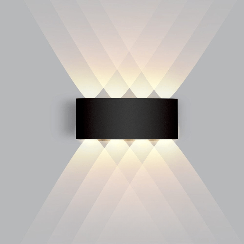 Outdoor Wall Light with Up Down LED Curved Design Waterproof Exterior Lighting - Image 16