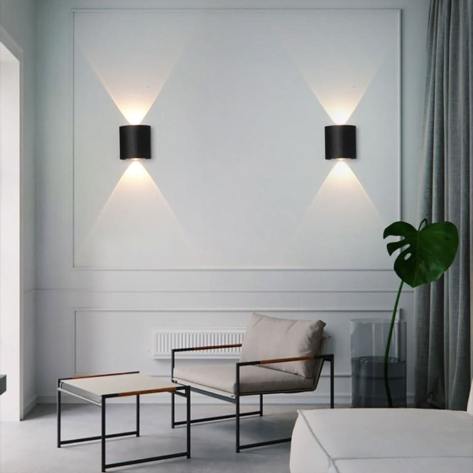Outdoor Wall Light with Up Down LED Curved Design Waterproof Exterior Lighting - Image 4