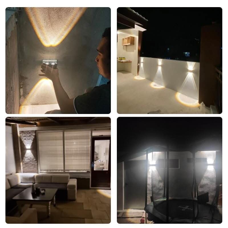 Outdoor Wall Light with Up Down LED Curved Design Waterproof Exterior Lighting - Image 5