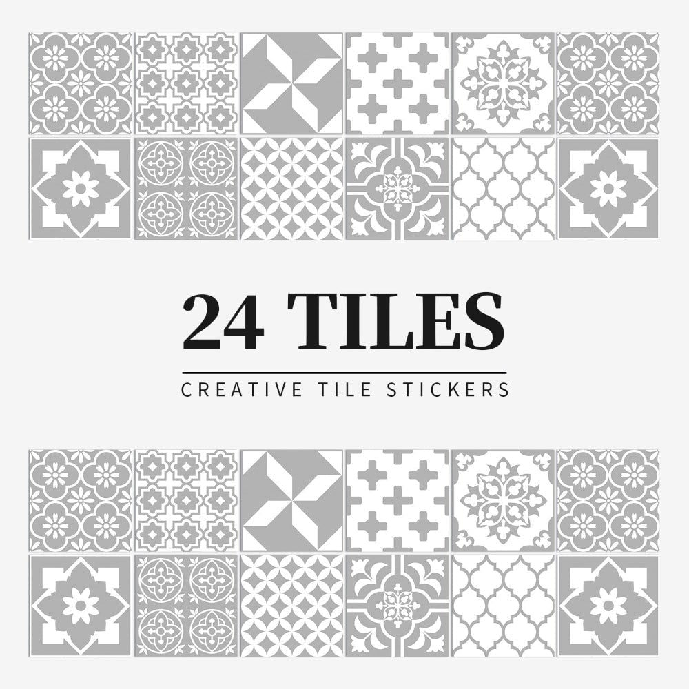 Peel and Stick Tile Backsplash Wall Art Decor Stickers with Mandala Patterns Pack of 24 - Image 7