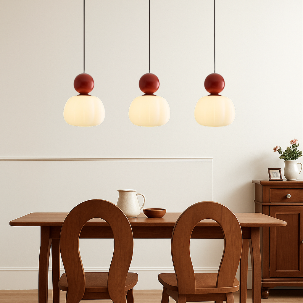 Pendant Light with Translucent Shade and Spherical Accent for Living Room - Image 5
