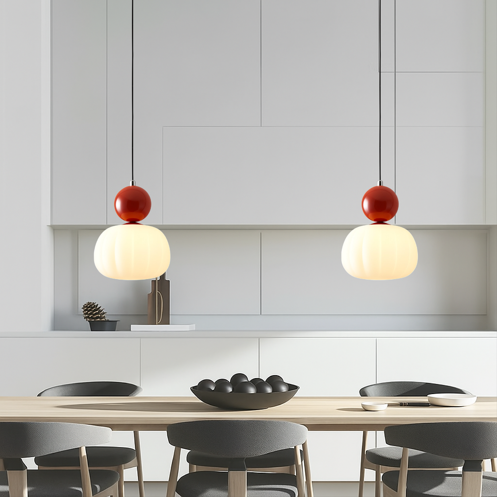 Pendant Light with Translucent Shade and Spherical Accent for Living Room - Image 6