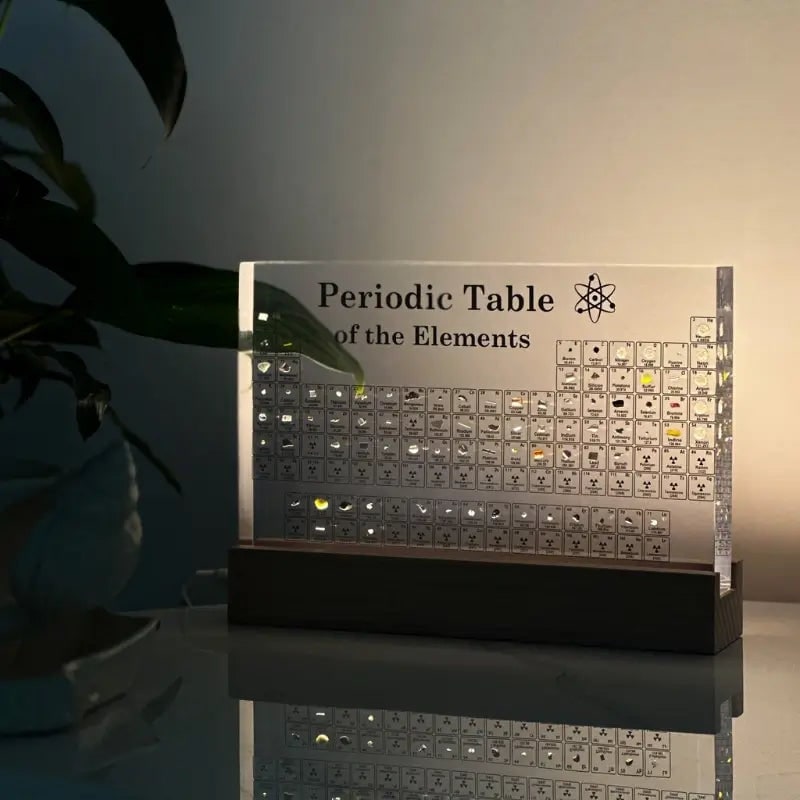 Periodic Table with Real Elements Acrylic LED Display Educational Tabletop Décor - Image 13
