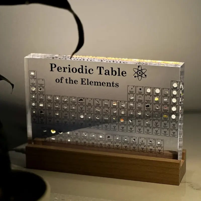 Periodic Table with Real Elements Acrylic LED Display Educational Tabletop Décor - Image 17