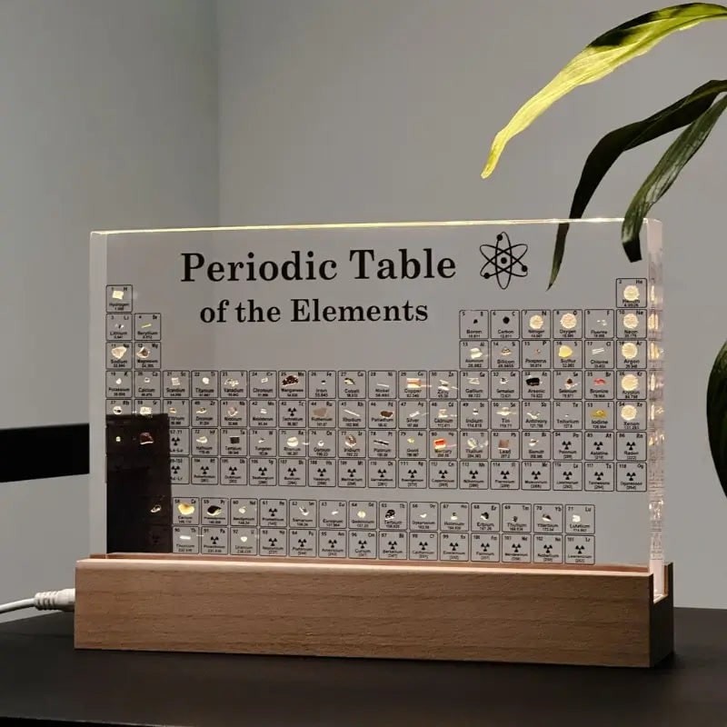 Periodic Table with Real Elements Acrylic LED Display Educational Tabletop Décor - Image 18