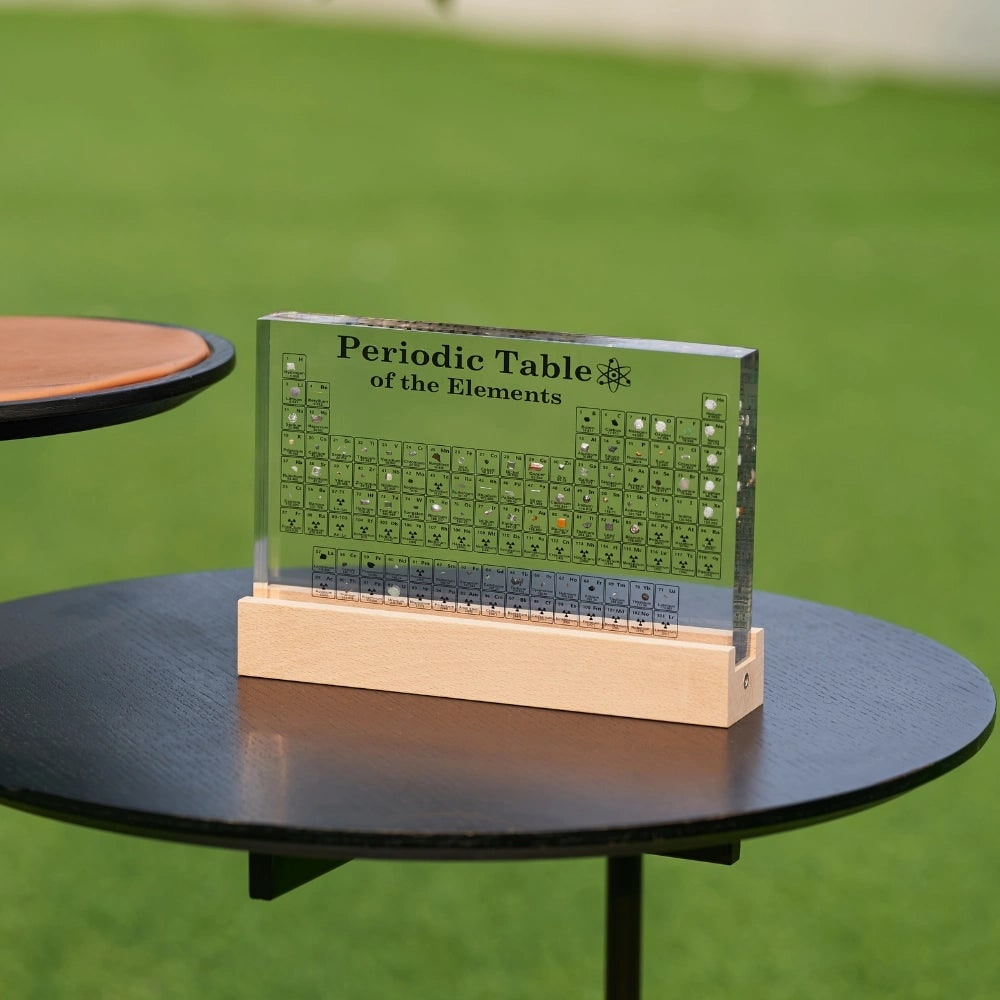 Periodic Table with Real Elements Acrylic LED Display Educational Tabletop Décor - Image 7