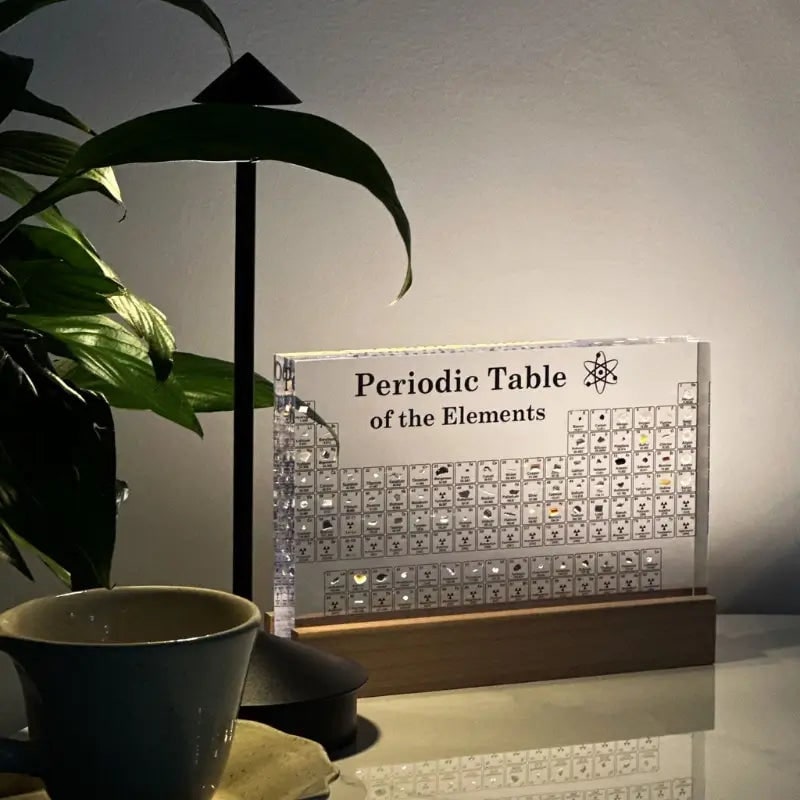 Periodic Table with Real Elements Acrylic LED Display Educational Tabletop Décor - Image 8