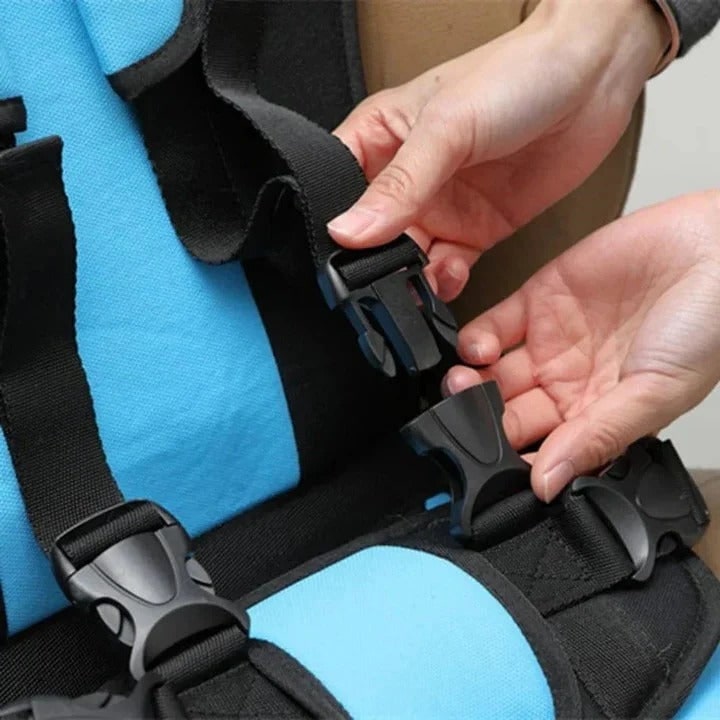 Portable Car Seat with Five-Point Harness Padded Cushion and Breathable Mesh - Image 4