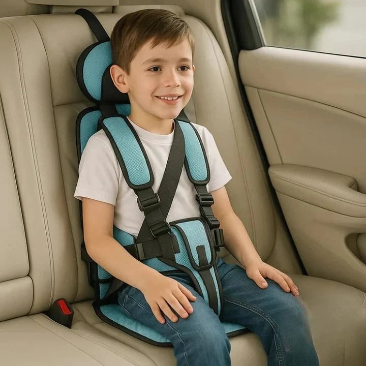Portable Car Seat with Five-Point Harness Padded Cushion and Breathable Mesh - Image 5