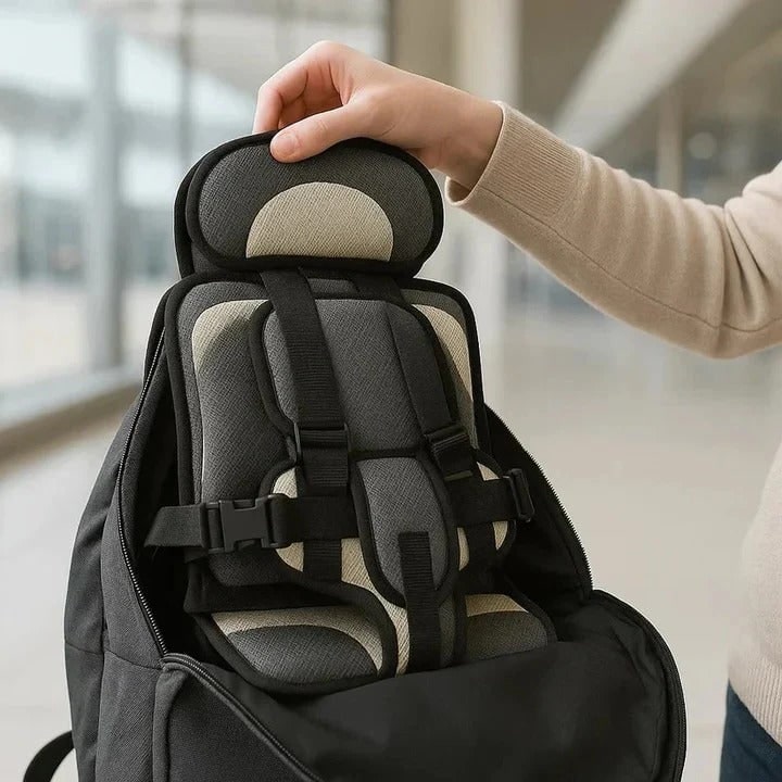 Portable Car Seat with Five-Point Harness Padded Cushion and Breathable Mesh - Image 6