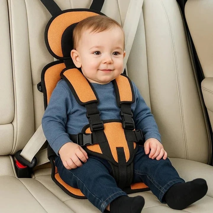 Portable Car Seat with Five-Point Harness Padded Cushion and Breathable Mesh - Image 8