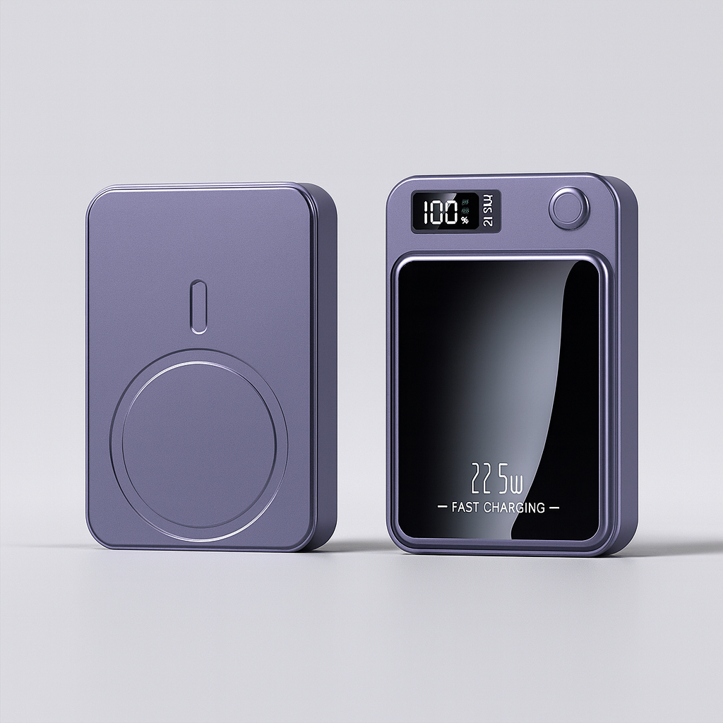 Portable Charger Power Bank with Magnetic Wireless Charging and Digital Display - Image 3