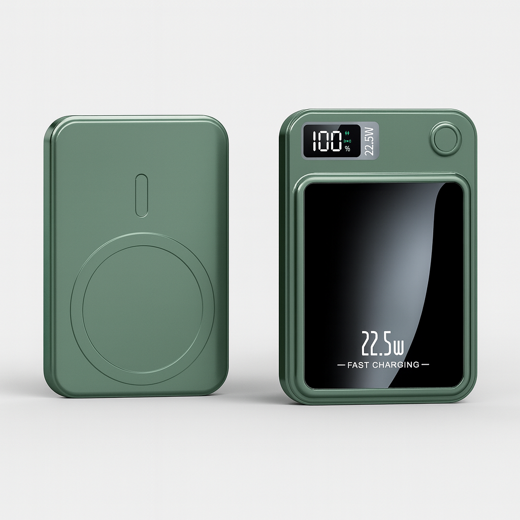 Portable Charger Power Bank with Magnetic Wireless Charging and Digital Display - Image 4