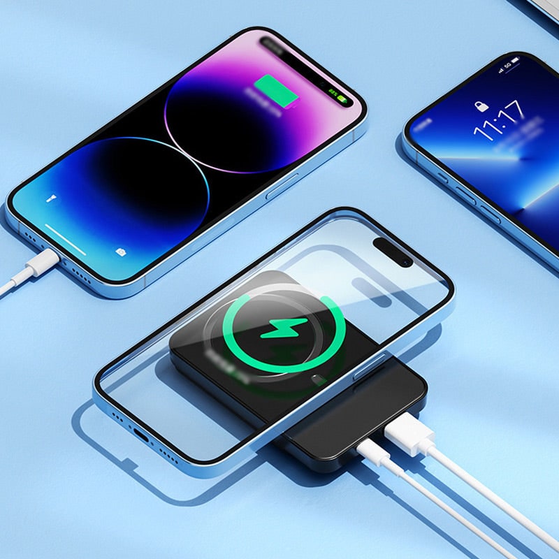 Portable Charger Power Bank with Magnetic Wireless Charging and Digital Display - Image 7