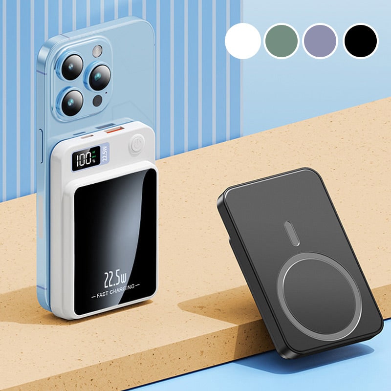 Portable Charger Power Bank with Magnetic Wireless Charging and Digital Display - Image 8