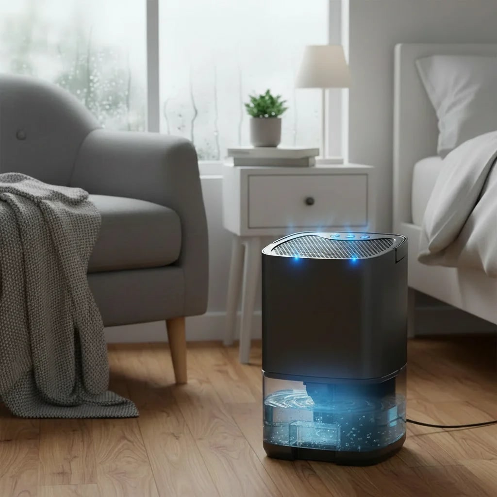 Portable Dehumidifier with Clear Water Tank for Bedroom and Bathroom - Image 1