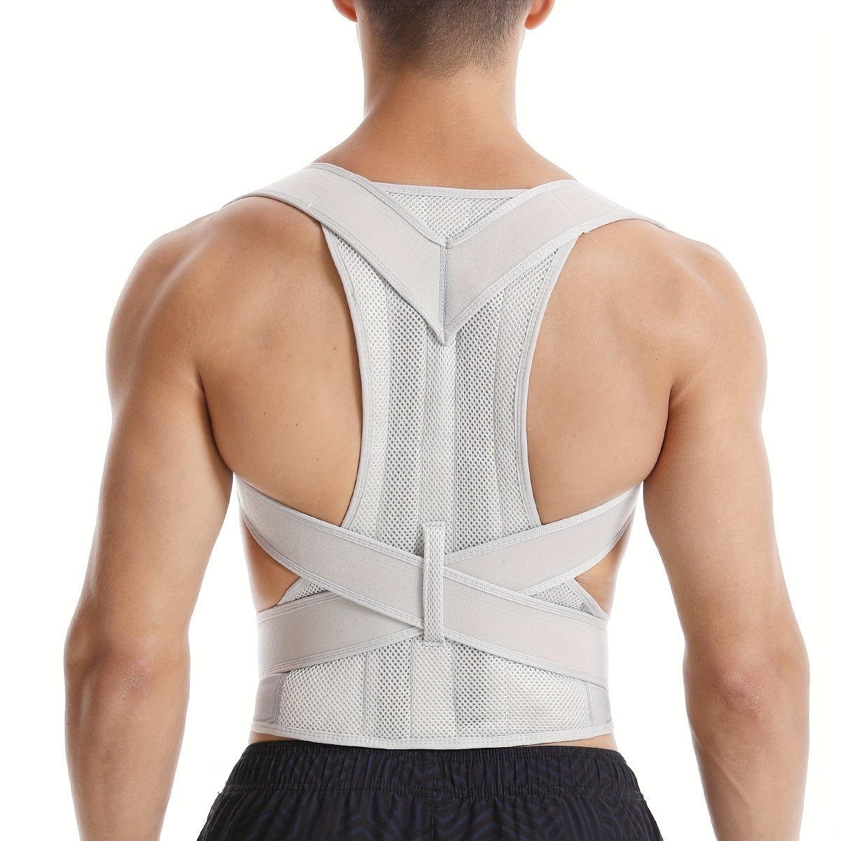 Posture Corrector Back Brace with Adjustable Mesh Straps and Lumbar Support - Image 3