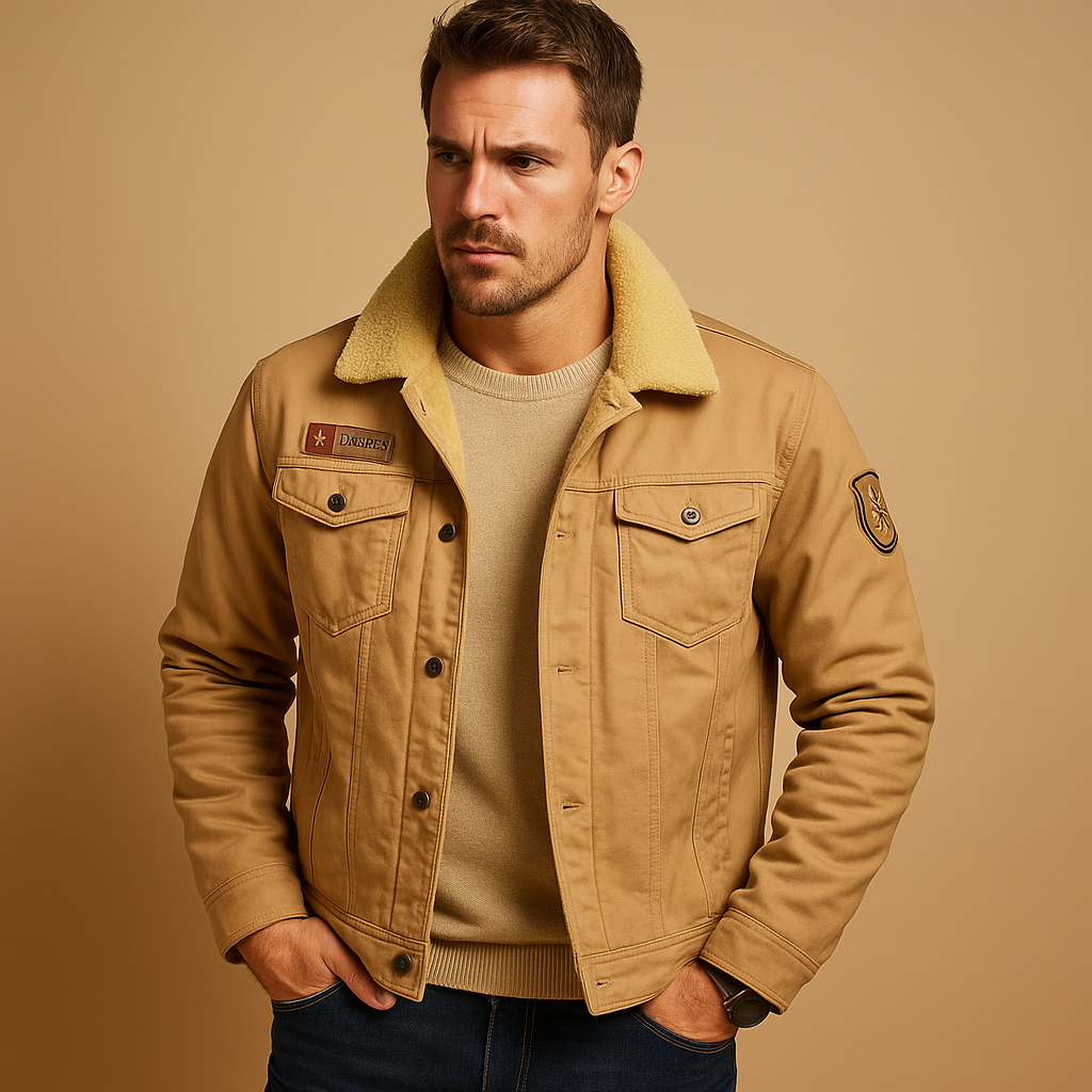 Men’s premium fleece motorcycle jacket with reinforced protection zones and breathable warmth, suitable for cold rides and everyday use.