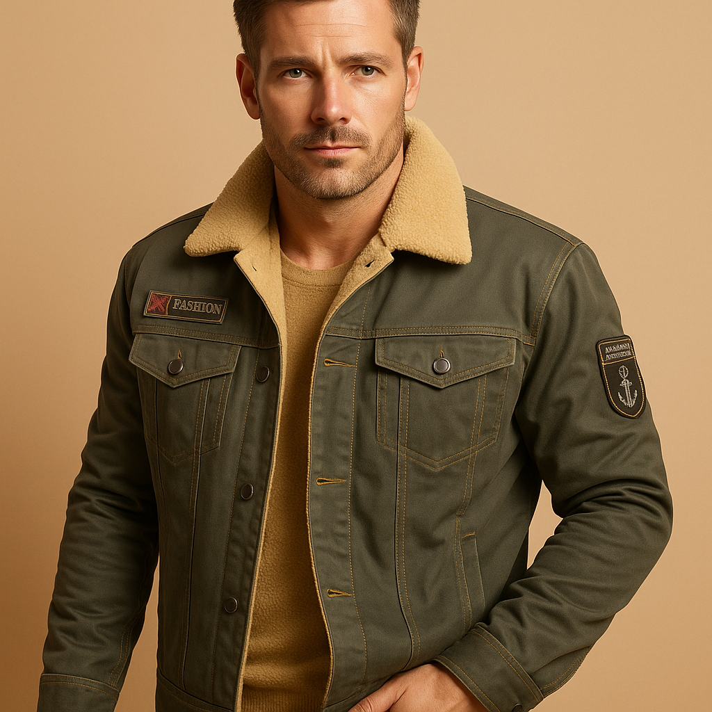 Men’s premium fleece motorcycle jacket with reinforced protection zones and breathable warmth, suitable for cold rides and everyday use.