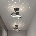 Projection Ceiling Light with Star and Moon LED Semi Flush Design for Bedroom - Image 4