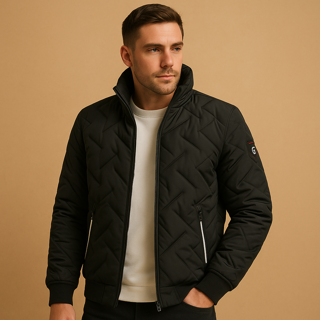 Men’s timeless puffer jacket with quilted design and practical pockets, suitable for daily wear, outdoor activities, and casual outings.
