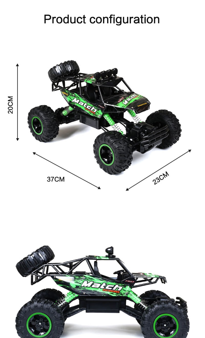 Rc Rock Crawler Remote Control 4x4 Monster Truck with Shock Absorbers and All-Terrain Tires - Image 14