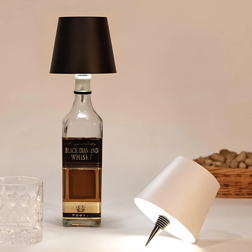 Rechargeable Cordless Table Lamp with LED Bottle Topper and Battery Powered Design - Image 5